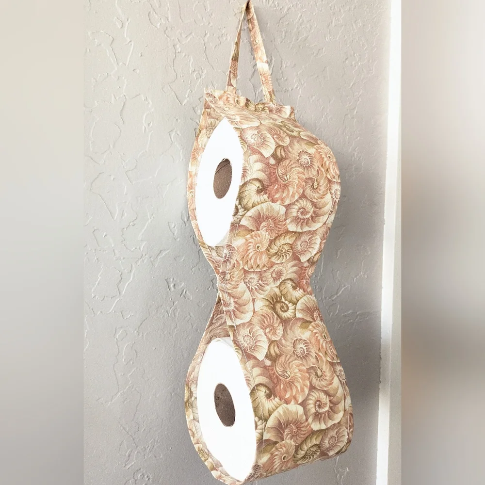 Ammonite Sea Shell Fossil TP Toilet Paper Towel Holder Storage Solution Guests